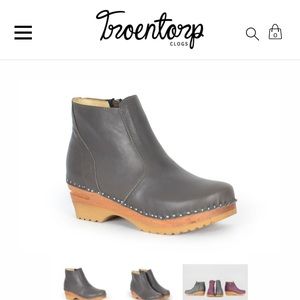 Warm Shearling zip up boot gray sz 39 Troentorp